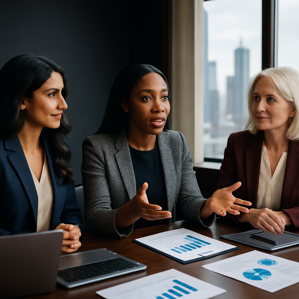 Association board members in a strategy meeting
